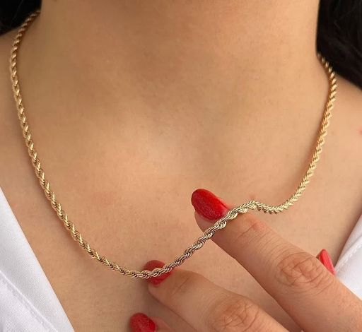 زنجیر 60 سانتی ژوپینگ نیمست و پلاک  کد 1630